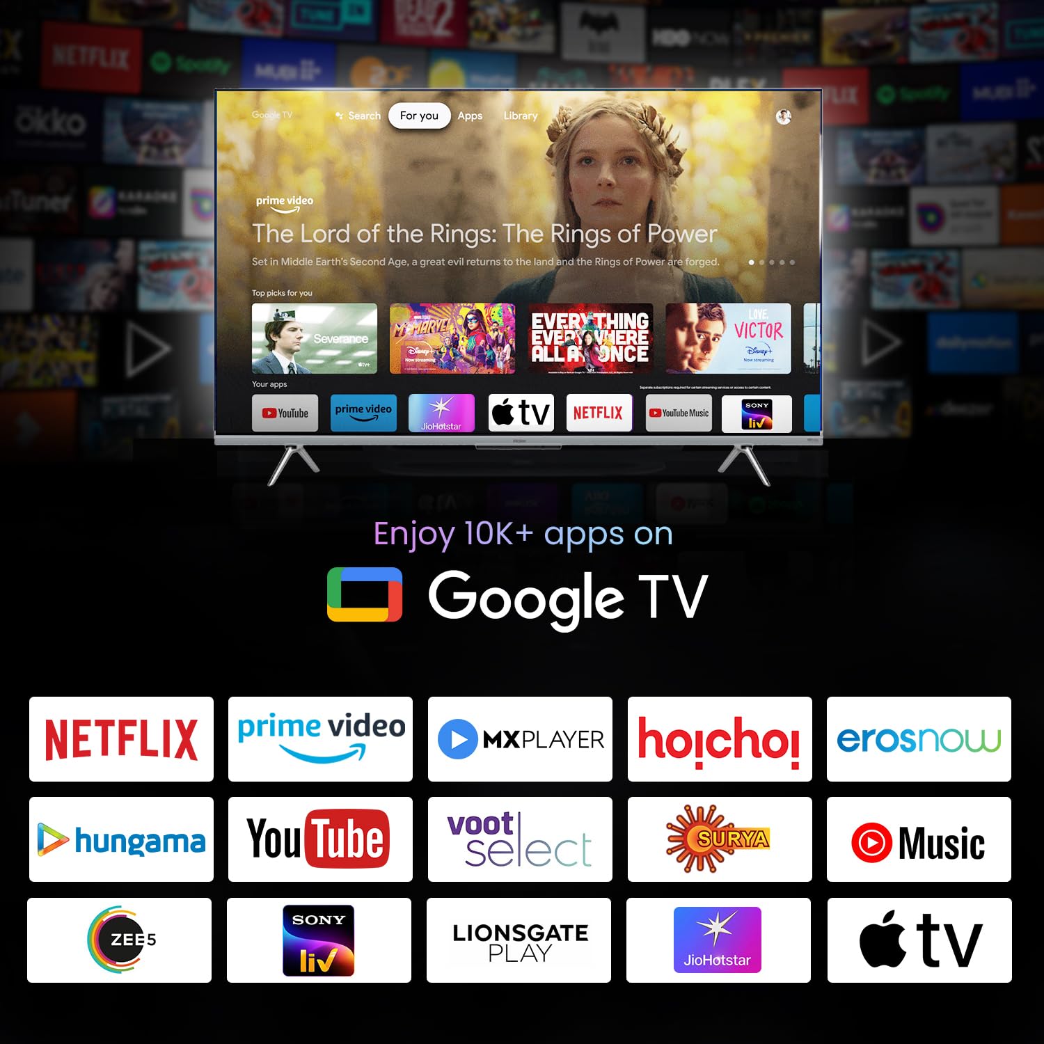 Haier 164 cm (65) P7GT Series 4K Ultra HD Smart LED Google TV 65P7GT-P (Grey)
