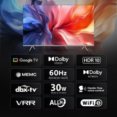 Haier 164 cm (65) P7GT Series 4K Ultra HD Smart LED Google TV 65P7GT-P (Grey)