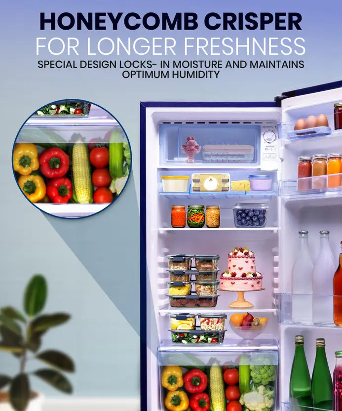 Lloyd by Havells 188 L Direct Cool Single Door 3 Star Refrigerator (Cherry Blossom Blue, GLDC203ST2LC)